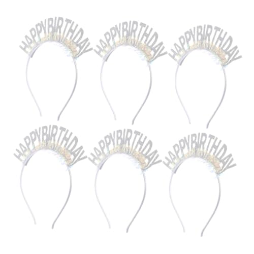 Gatuida 6 Stück Leichte Haaraccessoires für und Mädchen Festliches Design für Partys und Feiern Weiß mit Happy Birthday Aufschrift Gatuida 6 Stück Leichte Haaraccessoires für und Mädchen Festliches Design für Partys und Feiern Weiß mit Happy Birthday Aufschrift von Gatuida
