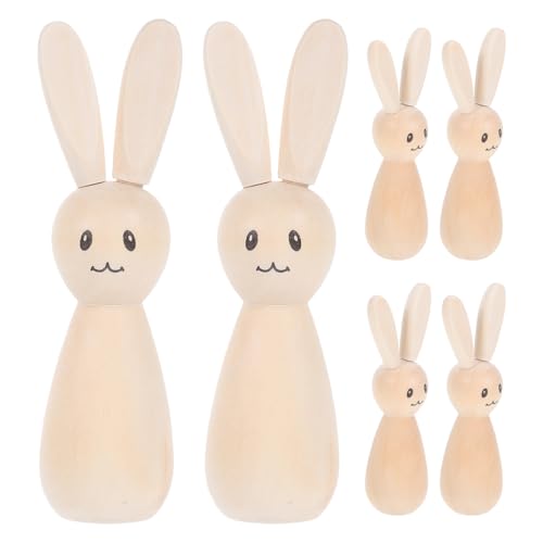 Gatuida 6 Stück Osterhasenpuppe Hasen für Ostern Bastelset Ostern Basteln Unfertige Holzhasen Osterfest Dekoration Ostern Holzausschnitte Osterhandwerk aus Holz Hasenornament Gatuida 6 Stück Osterhasenpuppe Hasen für Ostern Bastelset Ostern Basteln Unfertige Holzhasen Osterfest Dekoration Ostern Holzausschnitte Osterhandwerk aus Holz Hasenornament von Gatuida