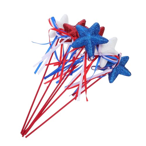 Gatuida 6 Stück Patriotische Schleifenstäbe Rot Weiß und Blau für Feierlichkeiten Gedenktag Amerikanische von Gatuida