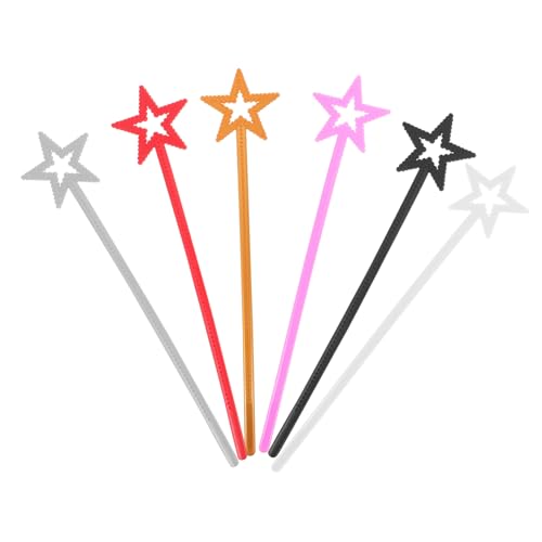Gatuida 6 Stück Prinzessin Stock Geburtstag Party für Mädchen Kostüm verkleidung Kinderkleider игрушки для девочек Prinzessinnenstab Girl Toys Sternenfee-Sticks Zauberstäbe pp von Gatuida