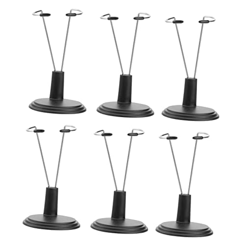 Gatuida 6 Stück Puppenregal Actionfigurenständer Babypuppe Unterstützung der Puppenhalterung klein doll Accessories Spielzeughalterung Puppenständer Spielzeugmodell Halterung Black von Gatuida