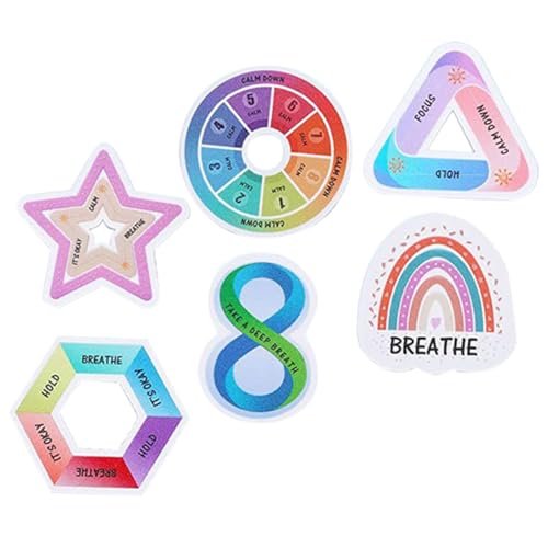Gatuida 6 Stück Sensorische Aufkleber Teiliges Bunte Strukturierte Stress Sticker für Teenager Wiederverwendbar Selbstklebend für Handyhüllen Computer DIY und Alltag von Gatuida