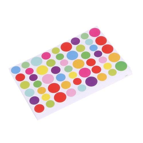 Gatuida 6 Stück Teiliges Bunte Selbstklebende Rundsticker Wiederverwendbar Umweltfreundlich für Scrapbook Tagebuch Kalender für Schulalltag von Gatuida