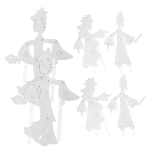 Gatuida 6 Stück Teiliges DIY Schattenpuppen Bastelset Traditionelles Chinesisches Handwerksmaterial Für Kindergarten Familien Eltern Junge Mädchen Aktivitäten Pädagogisches Puppentheater von Gatuida