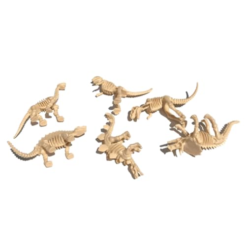 Gatuida 6 Stück Teiliges Dinosaurier Skelett Modell aus Kunststoff Realistische Dino spielzeuge für Pädagogisches Fantasie als Geburtstagsgeschenk für Jungen und Mädchen von Gatuida