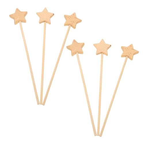 Gatuida 6 Stück Teiliges Holz Feenstäbe Unvollendete Zauberstäbe Blanko DIY Bastelstäbe mit Glatten Kanten für Kreative Kindergeburtstage Halloween Kostümparty und Bastelprojekte von Gatuida