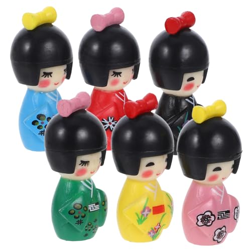 Gatuida 6 Stück Teiliges Japanischer Kimono Puppen Dekoration Figuren für Büro Traditionelle Japanische Ornamente Spielzeuge für Kreative Anlässe Gatuida 6 Stück Teiliges Japanischer Kimono Puppen Dekoration Figuren für Büro Traditionelle Japanische Ornamente Spielzeuge für Kreative Anlässe von Gatuida
