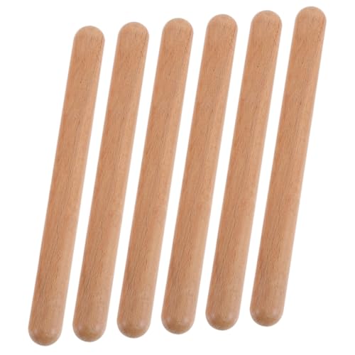 Gatuida 6 Stück Teiliges Klassische Holz Rhythmussticks für Robustes Schlaginstrument Sicher und Langlebig für Musikunterricht und Spielerische Rhythmusförderung Gatuida 6 Stück Teiliges Klassische Holz Rhythmussticks für Robustes Schlaginstrument Sicher und Langlebig für Musikunterricht und Spielerische Rhythmusförderung von Gatuida