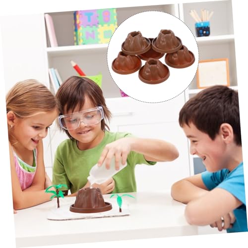 Gatuida 6 Stück Teiliges Kleines Vulkanmodell DIY Wissenschaftsspielzeug für Detailreiches Mini Vulkanausbruch Experiment Edukatives Lernset für Schule und Zuhause von Gatuida