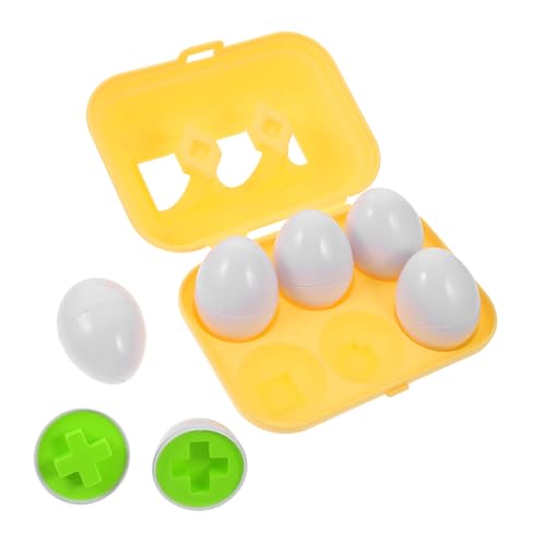 Gatuida 6 Stück Teiliges Lernspielzeug Matching Eier für Kleinkinder Pädagogisches Steckspiel zur Farb und Formerkennung Sicherer Leichter Materialmix Feinmotorik Konzentration und von Gatuida