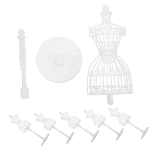 Gatuida 6 Stück Teiliges Mini Mannequin Weiß Hohler Puppenkleiderständer Kreative Mini Puppenbekleidung Halterung für Puppenhaus Dekoration und Kinderspielzeug Gatuida 6 Stück Teiliges Mini Mannequin Weiß Hohler Puppenkleiderständer Kreative Mini Puppenbekleidung Halterung für Puppenhaus Dekoration und Kinderspielzeug von Gatuida