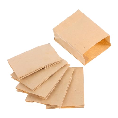 Gatuida 6 Stück Teiliges Mini Papiertüten für Puppenhäuser Braune Geschenktüten aus Kraftpapier Geeignet als Backwarenverpackung und Miniatur Deko für Spielhäuser von Gatuida