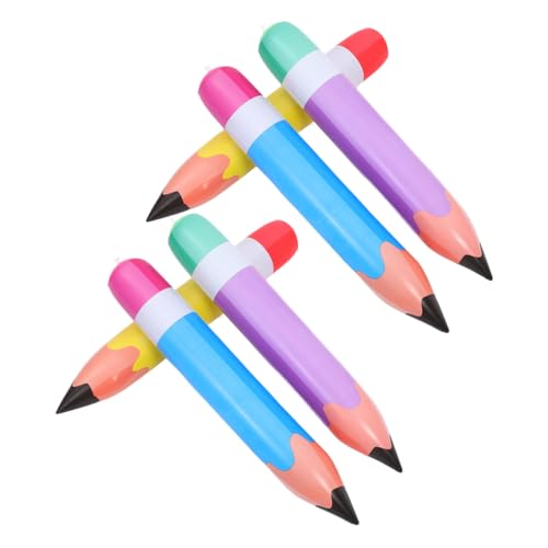 Gatuida 6 Stück Teiliges PVC Aufblasbarer Bleistift Bunte Schuldeko und Geburtstag Partyaccessoires Stabile Leichte Bleistiftballons für Klassenzimmer Abschlussfeier und Interaktive von Gatuida
