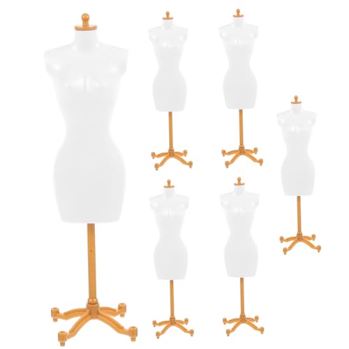 Gatuida 6 Stück Teiliges Puppenbekleidungsständer aus Kleiderbügel für Puppen für Präsentation von Kleidern Schmuck und Accessoires in Ihrem Puppenhaus Gatuida 6 Stück Teiliges Puppenbekleidungsständer aus Kleiderbügel für Puppen für Präsentation von Kleidern Schmuck und Accessoires in Ihrem Puppenhaus von Gatuida
