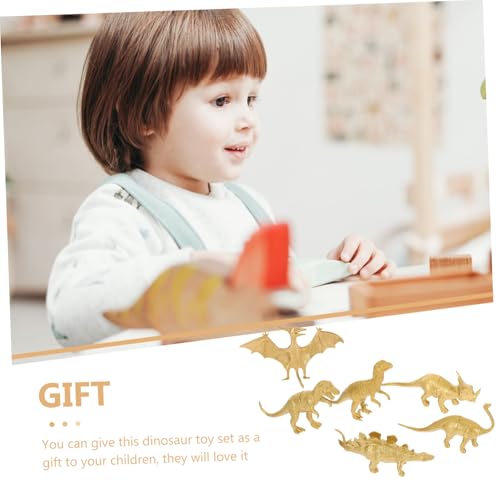 Gatuida 6 Stück Teiliges Realistische Dinosaurier Figuren aus Kunststoff Detailgetreue Dekoration für Schreibtisch Wohnzimmer und Garten Stabile Spielzeugmodelle als Geschenk für Sammler von Gatuida
