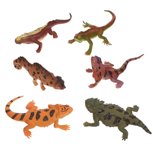Gatuida 6 Stück Teiliges Realistische Eidechsen Spielzeugfiguren Detailgetreue Reptilienmodelle für Pädagogisch Handlich für Jungen und Mädchen Gatuida 6 Stück Teiliges Realistische Eidechsen Spielzeugfiguren Detailgetreue Reptilienmodelle für Pädagogisch Handlich für Jungen und Mädchen von Gatuida