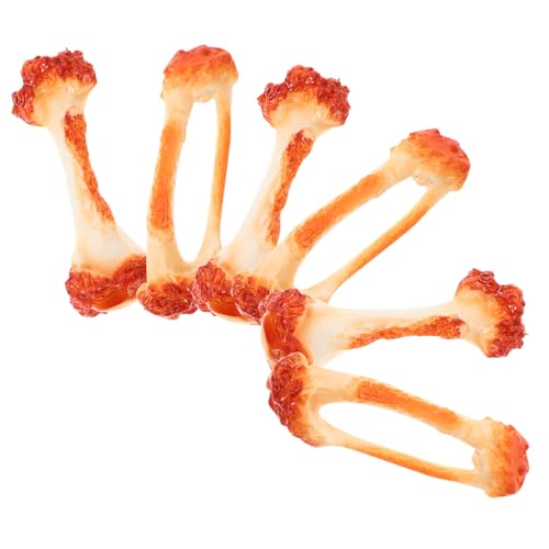 Gatuida 6 Stück Teiliges Realistische Hähnchenflügel und Hähnchenschenkelknochen aus PVC Lebensechte Gefälschte Brathähnchen Modelle für Küchen Dekoration Fotografie Requisiten und von Gatuida