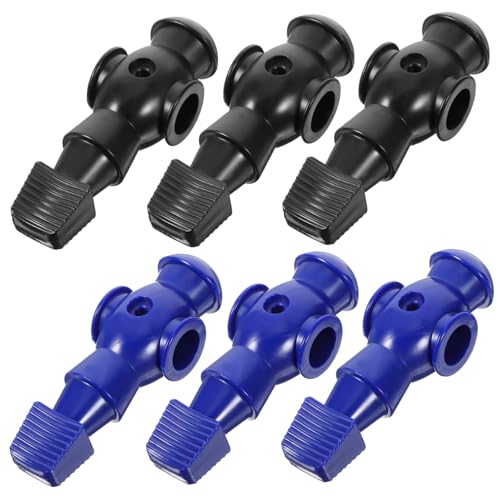 Gatuida 6 Stück Tischfußball Figuren Ersatz aus Robustem PP und Resin Langlebige Kicker Spieler für Tischkicker Kompatibel mit Standard fußballstangen Farbig Schwarz und Blau von Gatuida