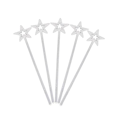 Gatuida 6 Stück Zauberstäbe Feenstäbe Stecken Glitzerstäbe Für Stern Party Feenstab Cosplay Zubehör Silver von Gatuida