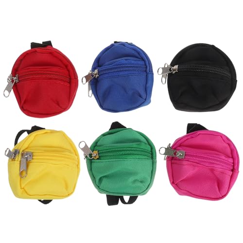 Gatuida 6-teiliger Mini-Puppen-Anziehrucksack: Winzige Schultasche mit Reißverschluss für Puppen – tragbares Spielzeug für Rollenspiele und Outdoor-Abenteuer Gatuida 6-teiliger Mini-Puppen-Anziehrucksack: Winzige Schultasche mit Reißverschluss für Puppen – tragbares Spielzeug für Rollenspiele und Outdoor-Abenteuer von Gatuida