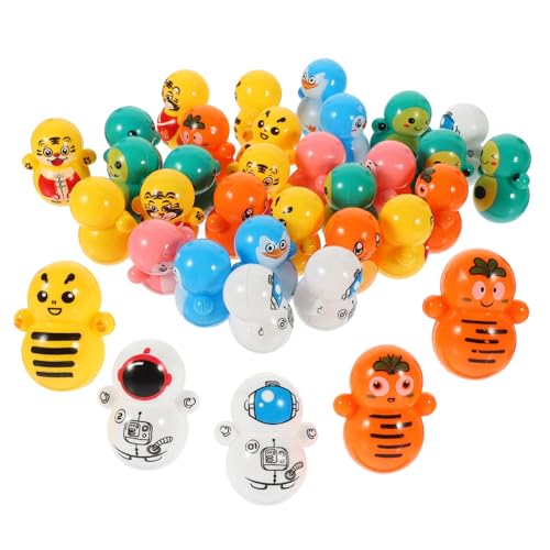 Gatuida 60 Stück Teiliges Mini Wackelpuppen Bunte Mini Tier Figuren Sichere Kunststoff Wackelpuppen als Partygeschenke für Jungen Mädchen Stressabbauende Desktop Zufällige Farbe von Gatuida