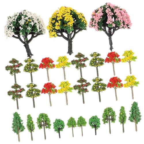 Gatuida 60 Stück Teiliges Miniatur Baum Kunststoff Modellbäume Mini Pflanzen für DIY Diorama Garten Landschaftsbau Landschaftsdekoration Langlebig Leicht Transportierbar von Gatuida