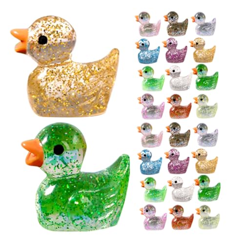 Gatuida 60 Stück Teiliges Miniatur Entenfiguren Leuchtende Harz Statuen für Micro Garten Leichte Kompakte Mini Deko für Haus Auto Vielseitig Einsetzbar Farben Gemischt von Gatuida