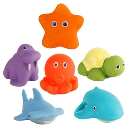 Gatuida 6Stücke Badespielzeug für Tierisches Schwimmspielzeug mit Wärmeverfärbungsfunktion Sicher für Junge Mädchen Beim und Duschen Fördert Spaß und von Gatuida