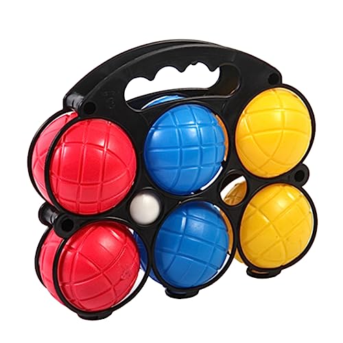 Gatuida 6Stücke Boccia Set Mit Tragetasche Plastikkugeln Für Garten Und Strand Kinderspielzeugbälle Farben Outdoor von Gatuida