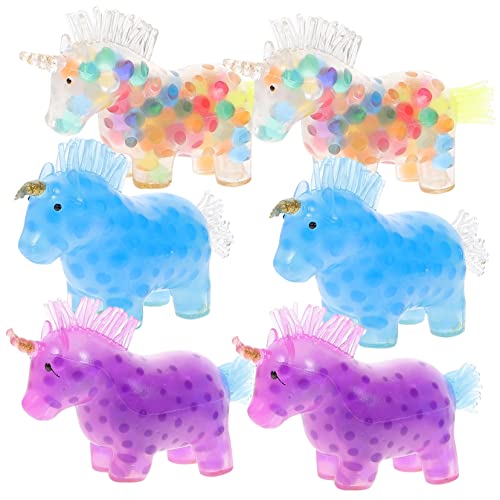Gatuida 6Stücke Einhorn Stressbälle Lustige Quetschspielzeuge für Erwachsene Stressabbau und Konzentrationsförderung als Gastgeschenke oder Party von Gatuida