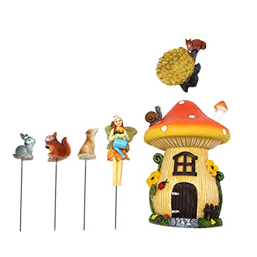Gatuida 6Stücke Mini Blumenfeen Gartendekoration Figuren Bunte Blumentöpfe Dekorative Mikroharzstatue Für Garten Und Zuhause Kunsthandwerk Für Kreative Gestaltung von Gatuida