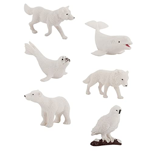 Gatuida 6Stücke Teiliges Miniaturfiguren Flexiblem Material Arktische Tierdekoration für Lernspielzeug für Heimdekoration Gatuida 6Stücke Teiliges Miniaturfiguren Flexiblem Material Arktische Tierdekoration für Lernspielzeug für Heimdekoration von Gatuida