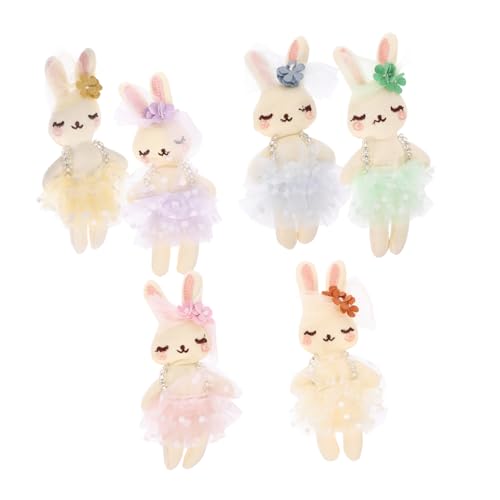 Gatuida 6Stücke Teiliges Plüschkaninchen Weiche Hasenpuppe für DIY Bastelprojekte und Osterdekoration Verarbeitung mit Klassischem Design für von Gatuida