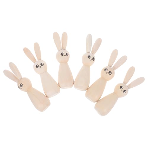 Gatuida 6pcs DIY Unvollendetes Holz Kaninchen -peg -puppen Für Osterhandwerk Natürliche Blanko -tierfiguren Für Heim- Und Partydekorationen Gatuida 6pcs DIY Unvollendetes Holz Kaninchen -peg -puppen Für Osterhandwerk Natürliche Blanko -tierfiguren Für Heim- Und Partydekorationen von Gatuida