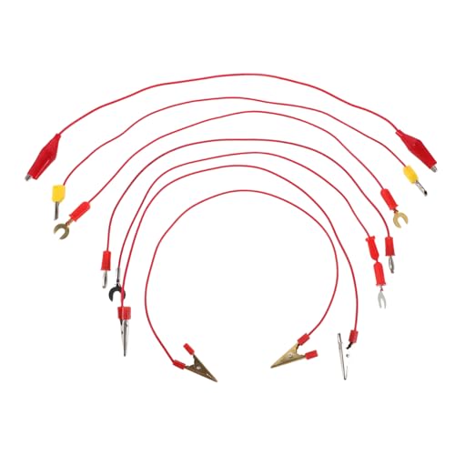 Gatuida 7 Stück Teiliges Messleitungen mit Bananenstecker und Krokodilklemmen Elektrische Prüfleitung für Schüler Zuverlässige Verbindung für Physik und Elektrokreislauf Experimente im von Gatuida