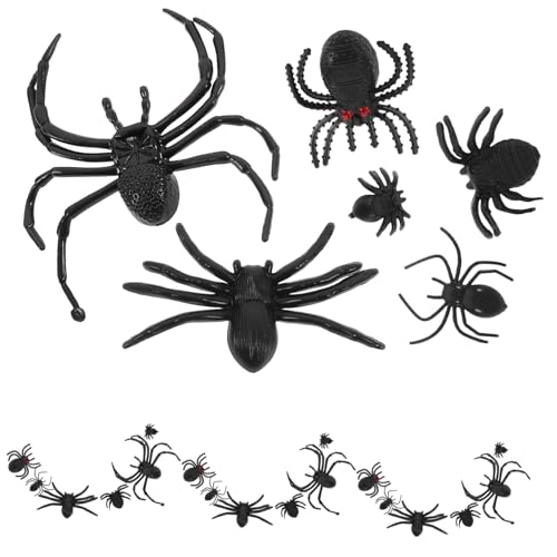 Gatuida 70 Stück Teiliges Realistische Plastikspinnen Mini Halloween Deko Künstliche Spinnenmodelle Gruselige Partydekoration für Halloween Events und Scherzartikel von Gatuida
