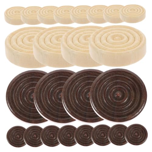 Gatuida 72Stücke Holz Schachfiguren für Dame Brettspiel Robuste und Leicht Transportierbare Spielsteine für Familienspiele und Kunstprojekte von Gatuida