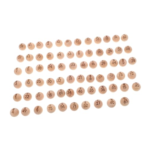 Gatuida 75 Stück Bingo-spielbälle Aus Holz – Bälle Mit Klar Eingravierten Zahlen Für -teambildung Und Pädagogische Aktivitäten Gatuida 75 Stück Bingo-spielbälle Aus Holz – Bälle Mit Klar Eingravierten Zahlen Für -teambildung Und Pädagogische Aktivitäten von Gatuida