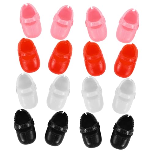 Gatuida 8 Paare Mini Puppenschuhe Flach Niedlich Dekorativ Für Puppen Kostüm Zubehör In Schwarz Rot Weiß Gatuida 8 Paare Mini Puppenschuhe Flach Niedlich Dekorativ Für Puppen Kostüm Zubehör In Schwarz Rot Weiß von Gatuida