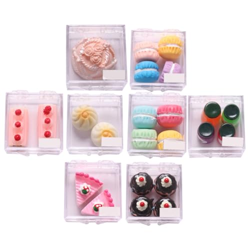 Gatuida 8 Sätze Teiliges Miniatur Dessert Modell Set aus Hochwertigem und Resin Detailgetreue Farbige Spiellebensmittel für Puppenhaus Dekorativ und Bruchsicher als Foto Requisite und Gatuida 8 Sätze Teiliges Miniatur Dessert Modell Set aus Hochwertigem und Resin Detailgetreue Farbige Spiellebensmittel für Puppenhaus Dekorativ und Bruchsicher als Foto Requisite und von Gatuida