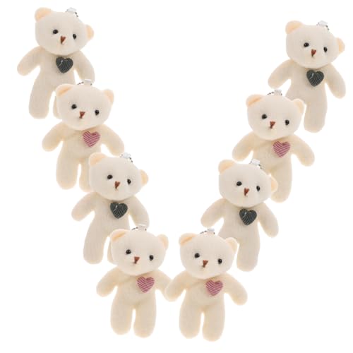 Gatuida 8 Stück Bär Schlüsselanhänger Kleiner Ausgestopfter Bär Mini-plüschtiere Kleiner Plüschbär Bär Plüsch Abschluss Bär Mini -abschlusstier Kuscheltiere Masse Kleine Bären Pp Baumwolle von Gatuida