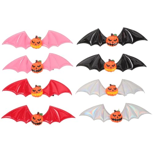 Gatuida 8 Stück Halloween-Kürbis-Haarspangen – Gruselige Fledermausflügel-Haarnadeln, Kopfschmuck, Haarspange für Halloween, Cosplay, Kostüm, Partyzubehör von Gatuida