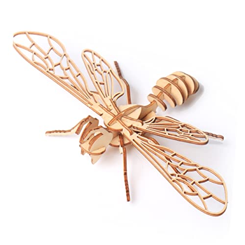 Gatuida 8 Stück Insektenpuzzlemodell Malmodell Kinderspielzeug Figurenmodell Modellverzierung Hölzern Beige von Gatuida