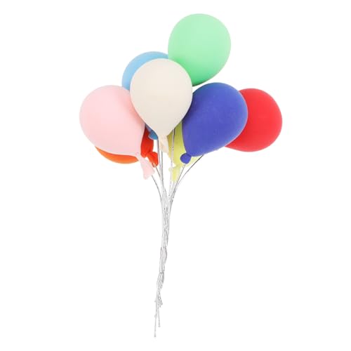 Gatuida 8 Stück Mini Tonballons Wasserballons Mini Ballon Cluster Kuchendekoration Kleine Ballon Ornamente Pastellballons Verschiedene Farben Puppenhaus Miniatur Zubehör Mini von Gatuida