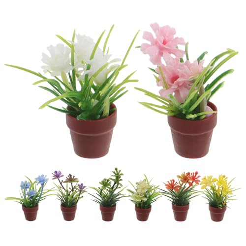 Gatuida 8 Stück Puppenhaus-Topfpflanzen: Miniatur-Bonsai-Blumen – Künstliche Topfpflanzen, realistische gefälschte Mini-Bonsai für Miniatur-Hausgärten Gatuida 8 Stück Puppenhaus-Topfpflanzen: Miniatur-Bonsai-Blumen – Künstliche Topfpflanzen, realistische gefälschte Mini-Bonsai für Miniatur-Hausgärten von Gatuida