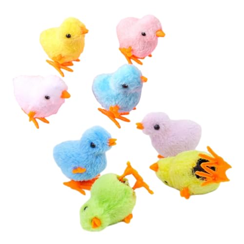 Gatuida 8 Stück Aufziehspielzeug Küken Springendes Huhn Spielzeug für Kinder und Haustiere Interaktives Spielzeug Plüsch Küken Ostergeschenk für Kleinkinder von Gatuida