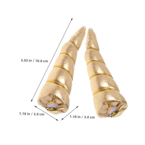 Gatuida 8 Stück Teiliges DIY Einhorn Horn Haarreif Handgefertigte Fake Horn Accessoires Gold Kindergeburtstag Deko für Mädchen Bastelset für Party und Kostüm von Gatuida