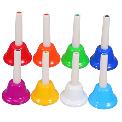 Gatuida 8 Stück Teiliges Handglocken Set für Bunte Handglocken Pädagogisches Musikinstrument für Musikunterricht und Früherziehung im Klassenzimmer von Gatuida