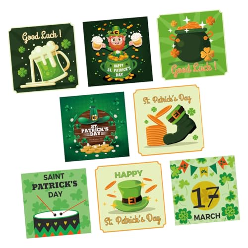 Gatuida 8 Stück Teiliges Kreative Weinflaschen Etiketten Aufkleber Irische Party Dekoration Selbstklebend für Flaschen und Gläser zur St Patrick's Day Gatuida 8 Stück Teiliges Kreative Weinflaschen Etiketten Aufkleber Irische Party Dekoration Selbstklebend für Flaschen und Gläser zur St Patrick's Day von Gatuida