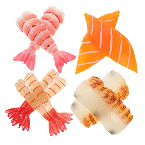 Gatuida 8 Stück Teiliges Künstliches Sushi aus Robustem PVC Realistische Sashimi Modelle als Tischdeko und Fotorequisite Langlebige Simulation für Zuhause Geschäft und Party von Gatuida